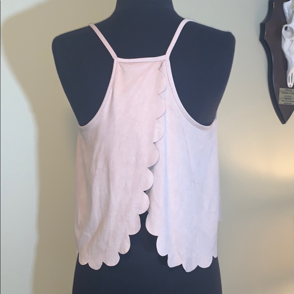5/$25 Buttons scalloped crop top